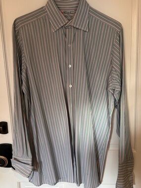 Men's Multi-Stripe Dress Shirt - Pastel Stripes